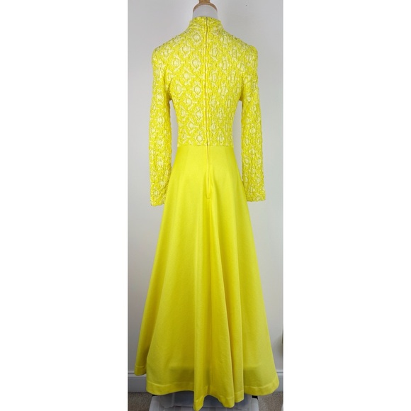 Act 2 Vintage 60's Yellow Maxi Dress - Picture 2 of 10
